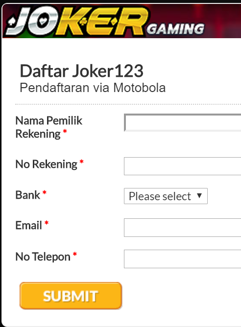 daftar joker123 motobola online